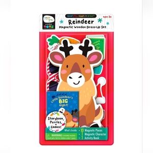 Target Bullseye Christmas 2025 Kids Magnetic Wooden Dress-up Set - Reindeer
